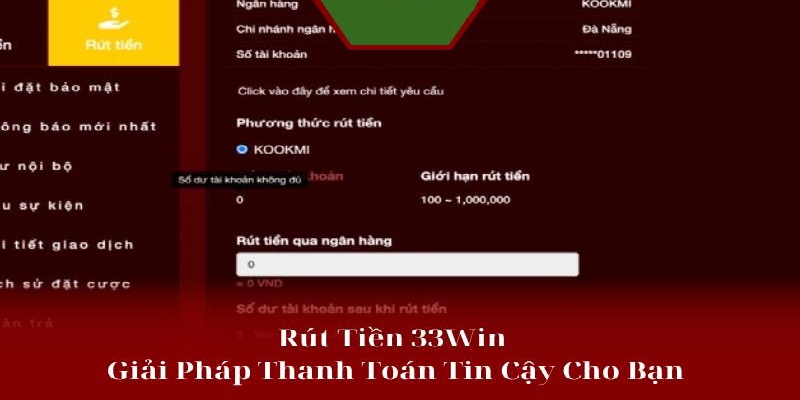 Chỉ với 4 thao tác, thành viên có thể rút tiền thuận lợi nhất