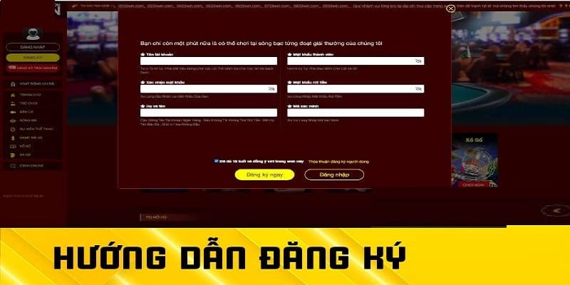 Điền thông tin nhà cái yêu cầu khi đăng ký 33WIN 